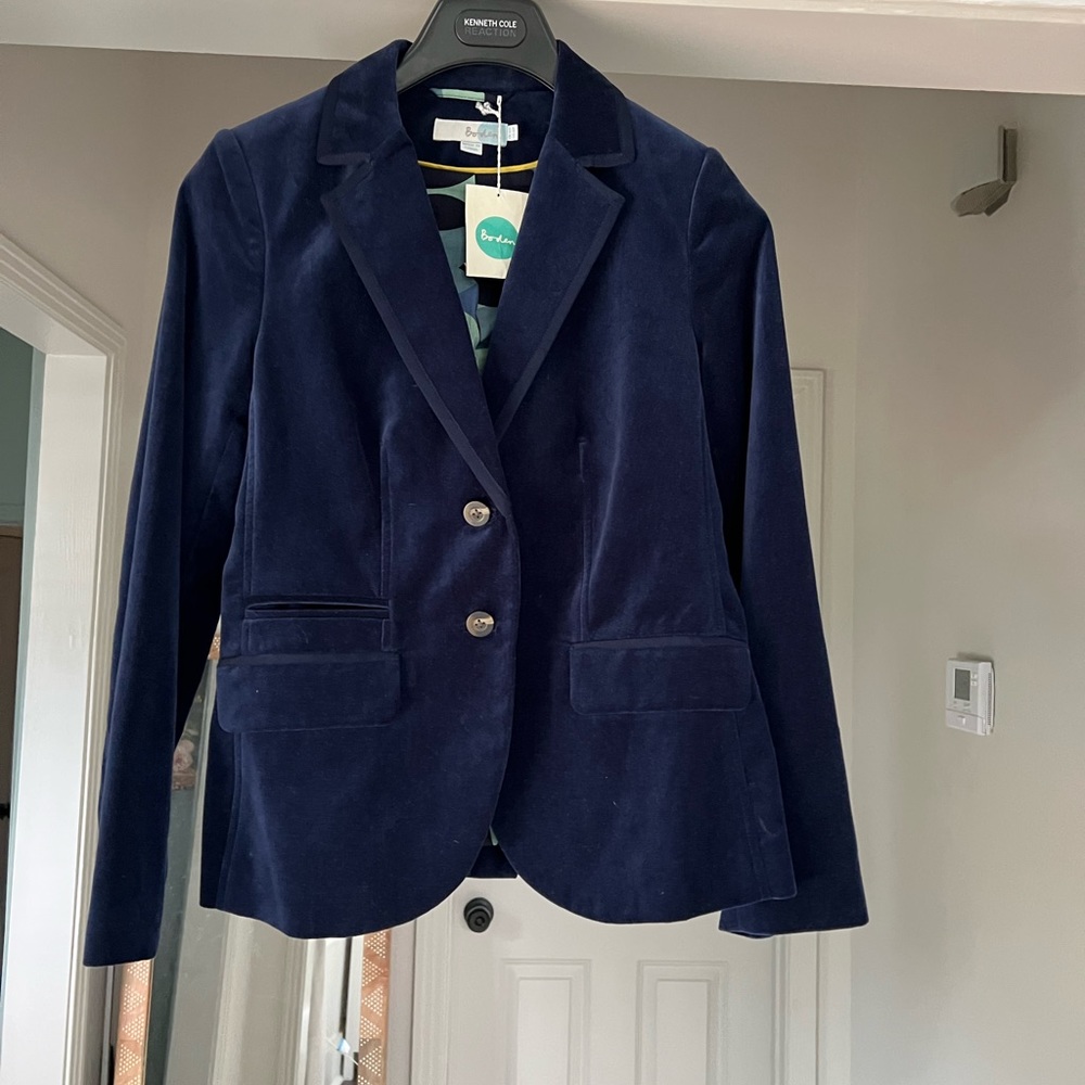Boden- NEW Navy Velvet Blazer - 6R